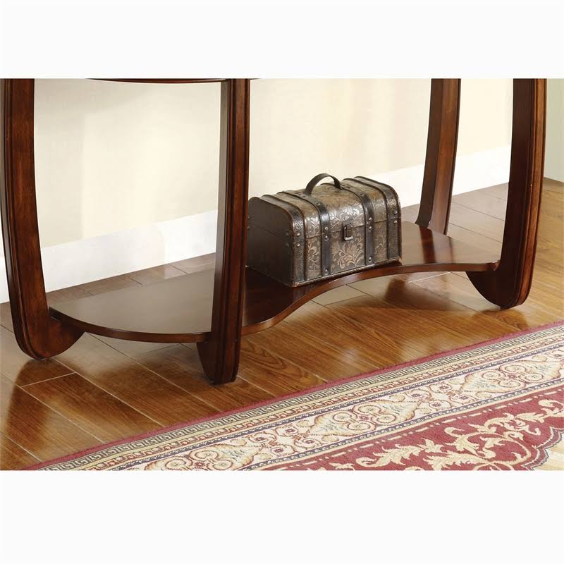 Dark Cherry Curved Console Table B53012