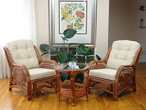 Natural Rattan Wicker Armchair with Cushion R955