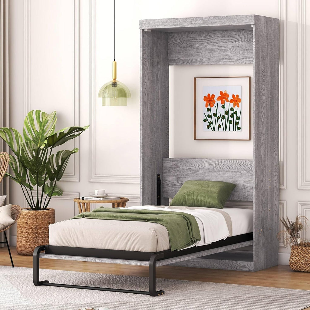 Twin Wooden Murphy Bed O16278