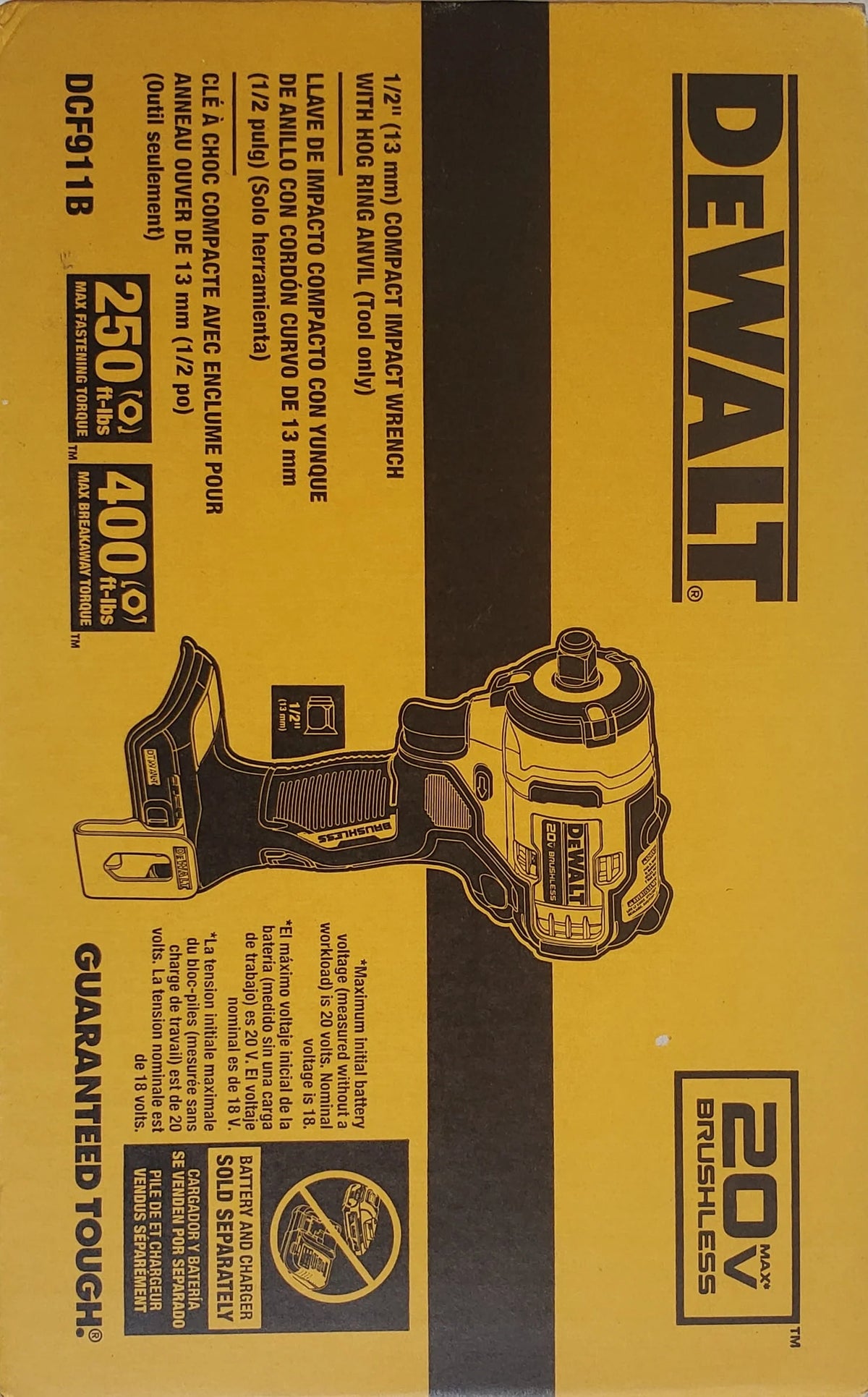 20V MAX 1/2 Cordless Impact Wrench Y8384