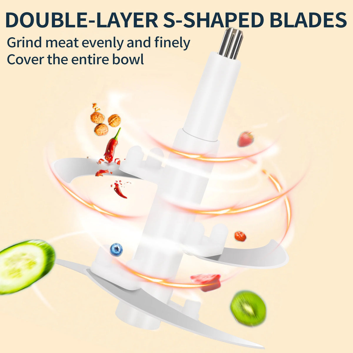 3L Stainless Steel Electric Food Chopper 300W J686