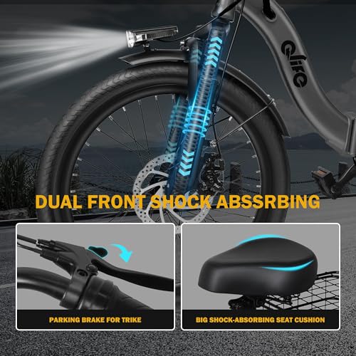 Peak 750W Brushless Motor Folding Trike Ebike with 468Wh Removable Battery Z4142