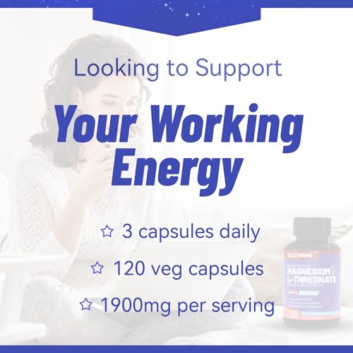 Magnesium L-Threonate Capsules, 1900mg, 120 Veg Capsules F7674