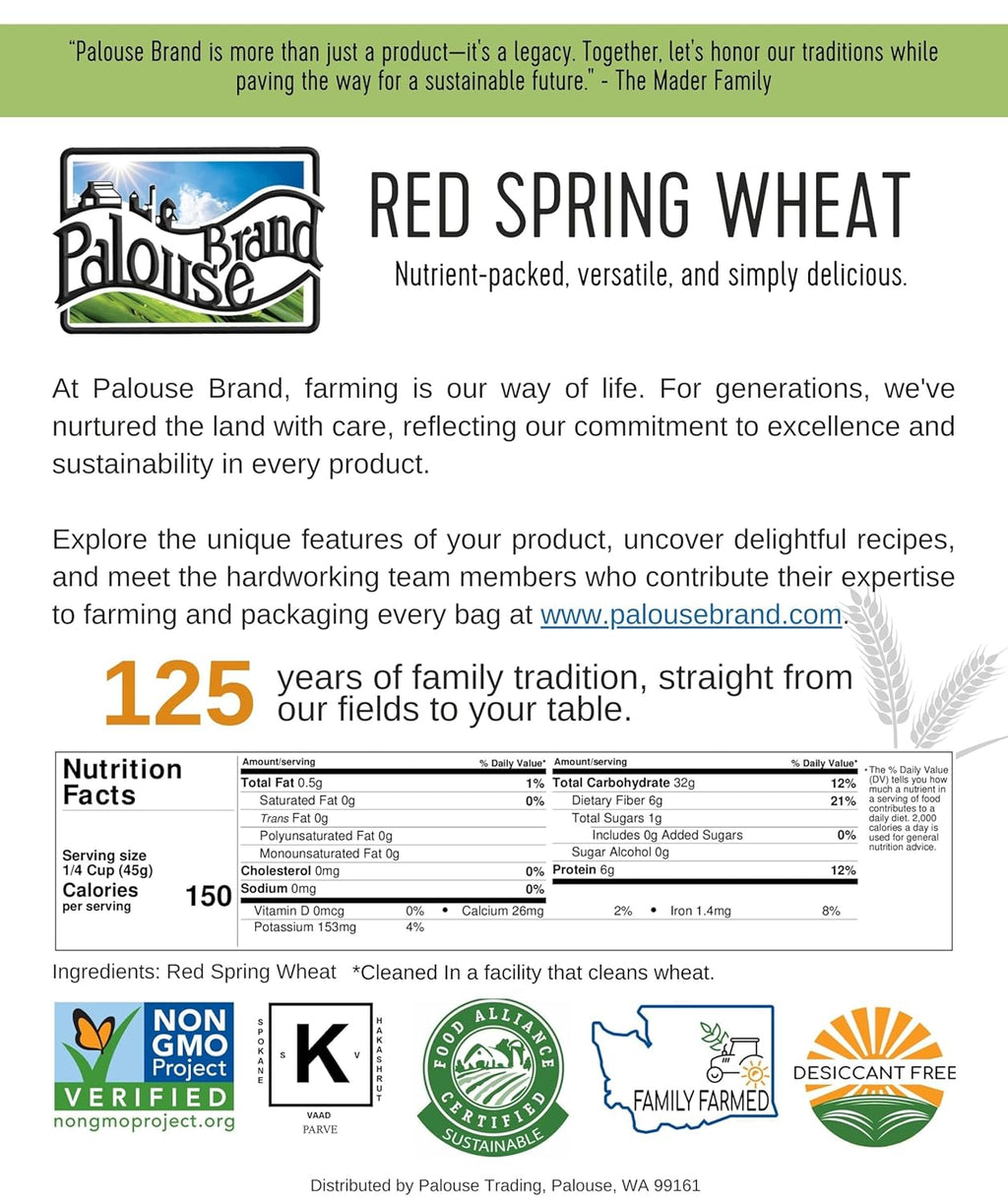 4 LBS Hard Red Spring Wheat Berries R45959