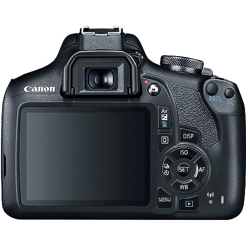 Canon EOS Rebel T7 DSLR Camera with 18-55mm Lens Bundled with 64GB Memory Card + Camera Bag + 58mm UV Filter + Microfiber Cleaning Cloth (5 Items) C3871