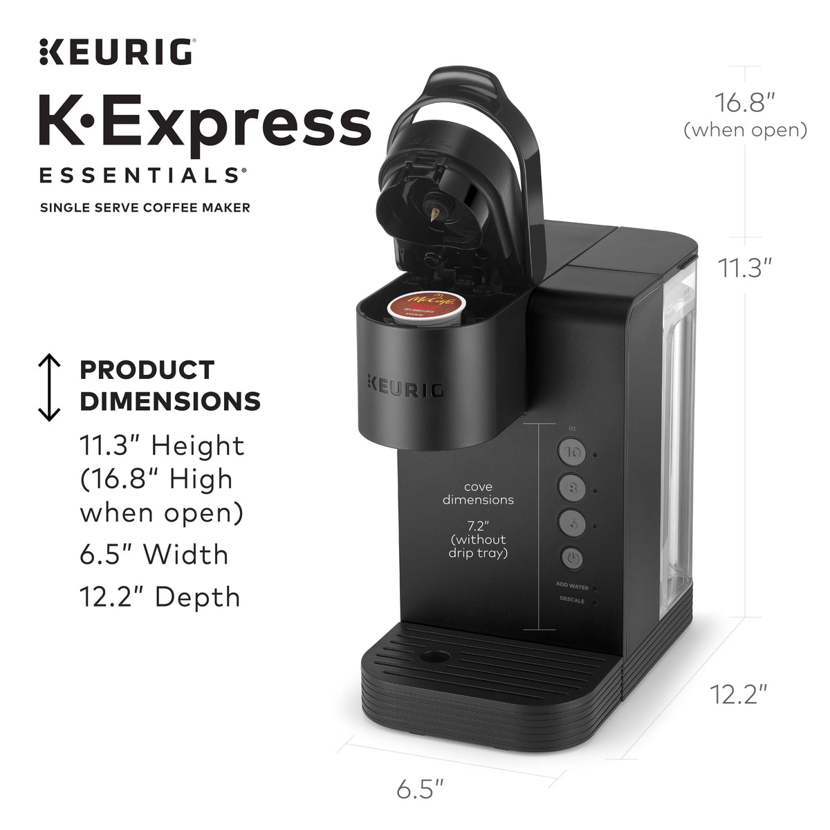 Black Single Serve K-Cup Pod Coffee Maker G411