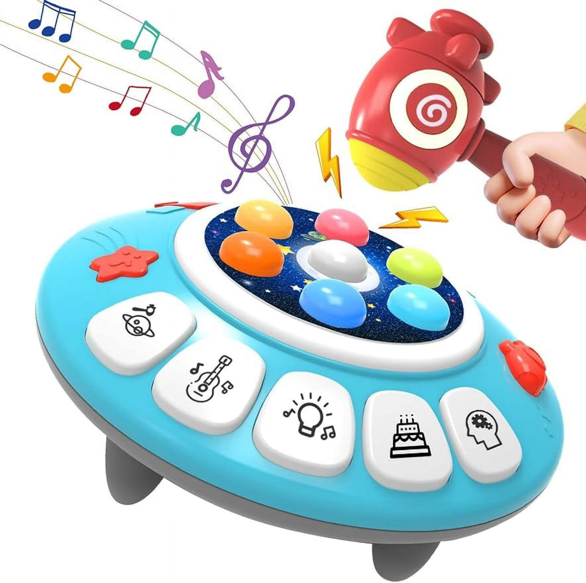 UFO Hammer Toy with Light-Up Musical for Toddlers U574