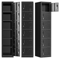 Black 6 Door Steel Lockers Z8894