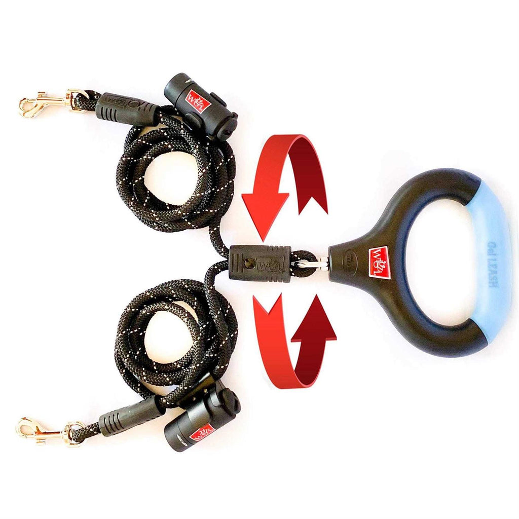 Gel Handle Rope Dog Leash with Lights C67109