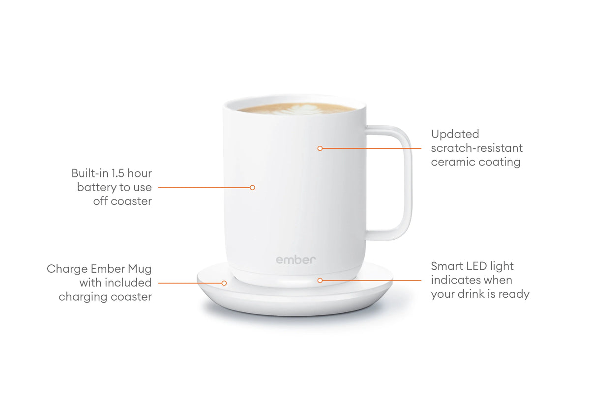 10 oz Black App Controlled Heated Coffee Mug V58299