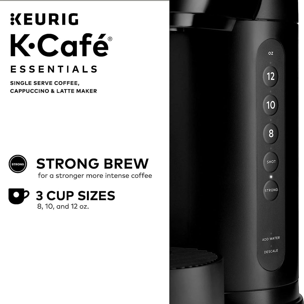 Black Single Serve Coffee Latte and Cappuccino Maker K6652