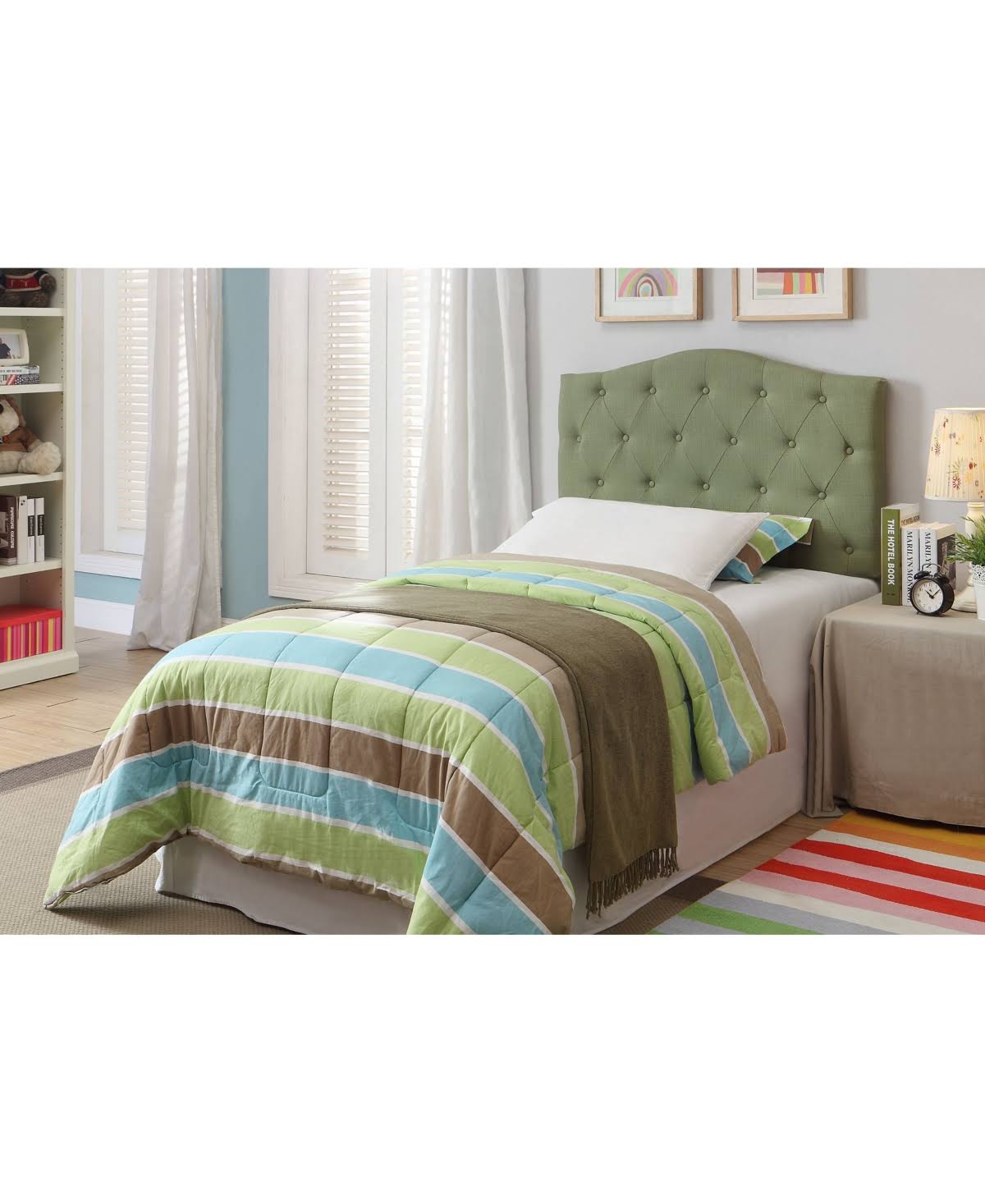 Green Twin Camelback Headboard T963368