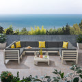 Weathered Gray 9 Seater Acacia Wood Sectional Sofa Set M2875