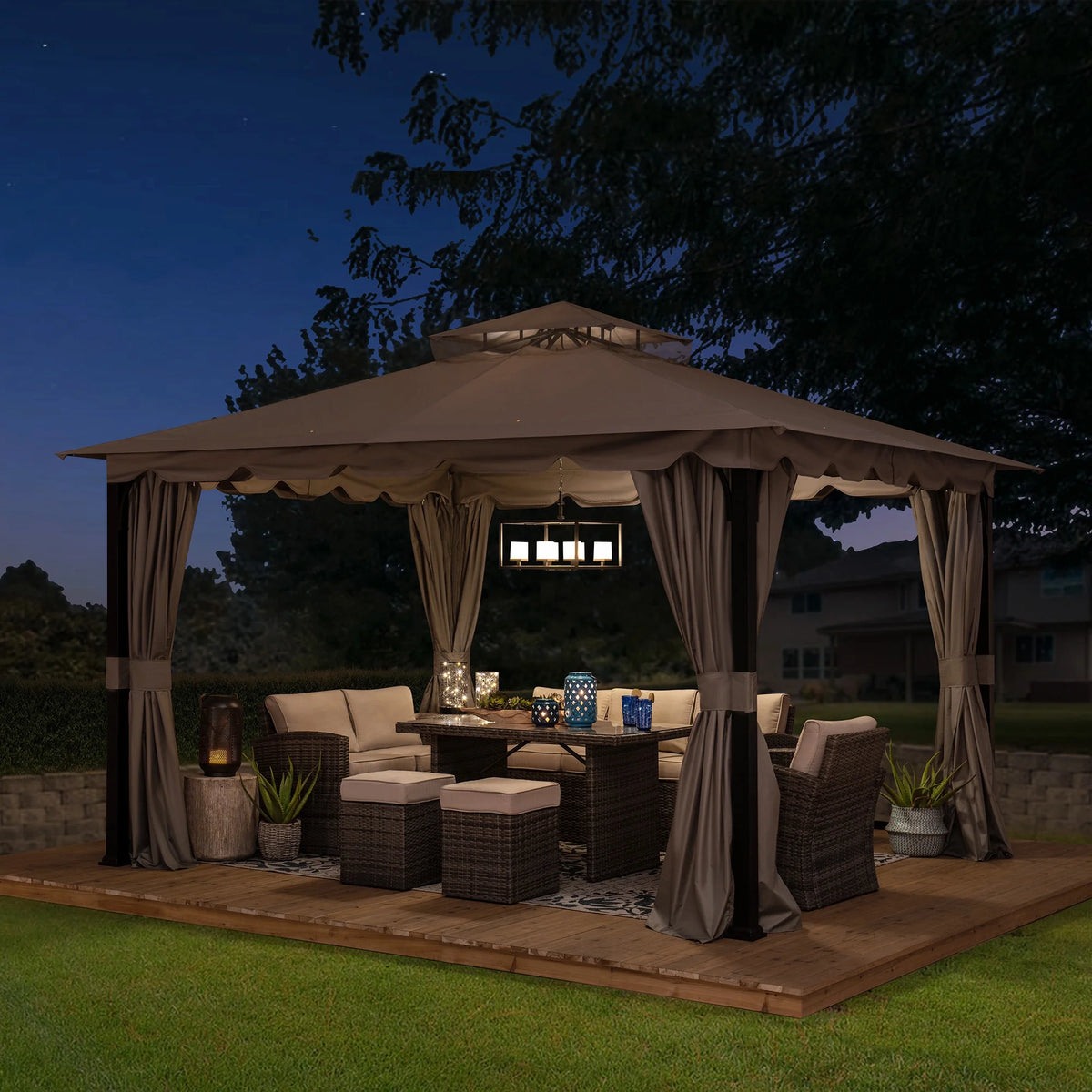 Gray Steel Gazebo H8798