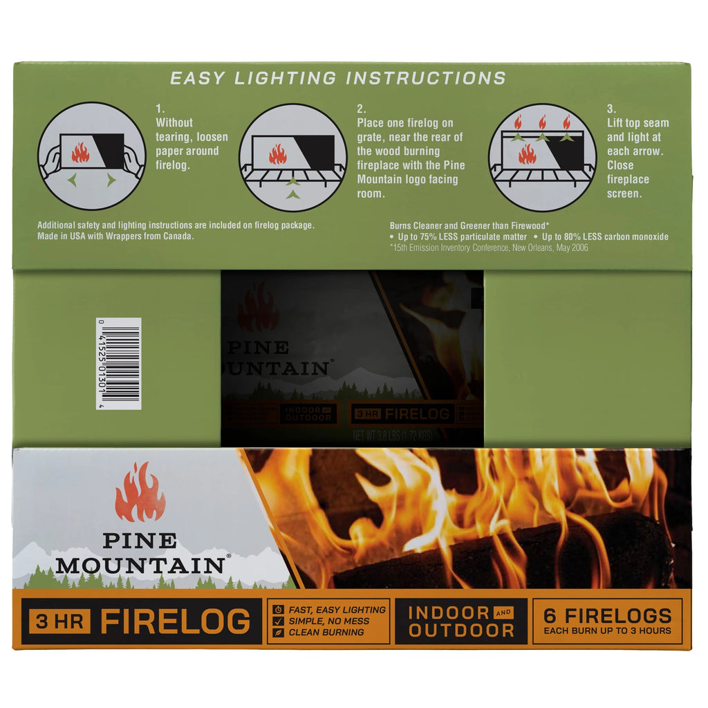 Long Burning Fire Log 6 Pack N2359