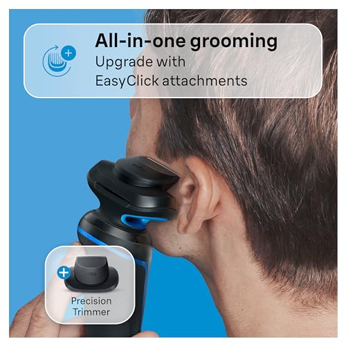 Blue Electric Foil Shaver with Precision Trimmer H62317