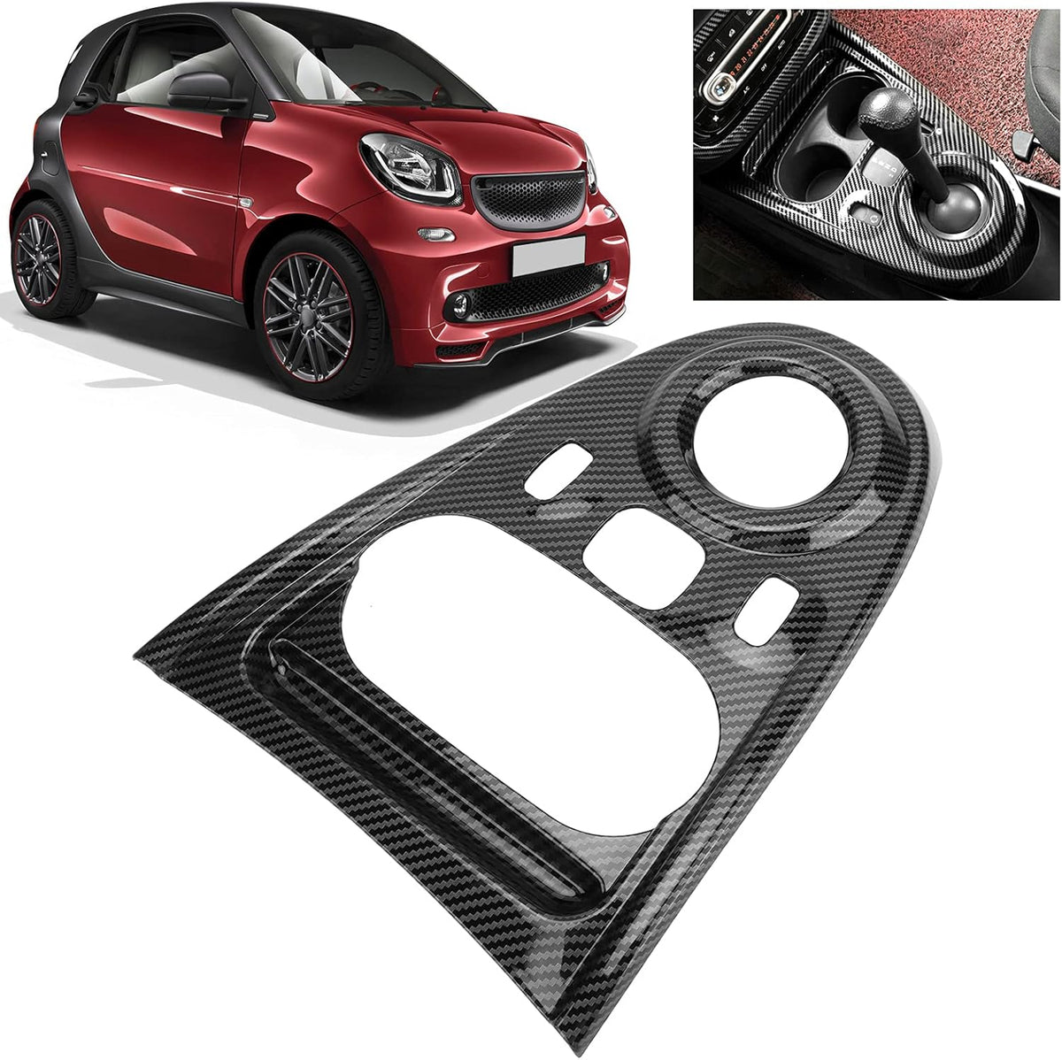 Carbon Fiber Style Gear Shift Panel Cover Sticker V757582