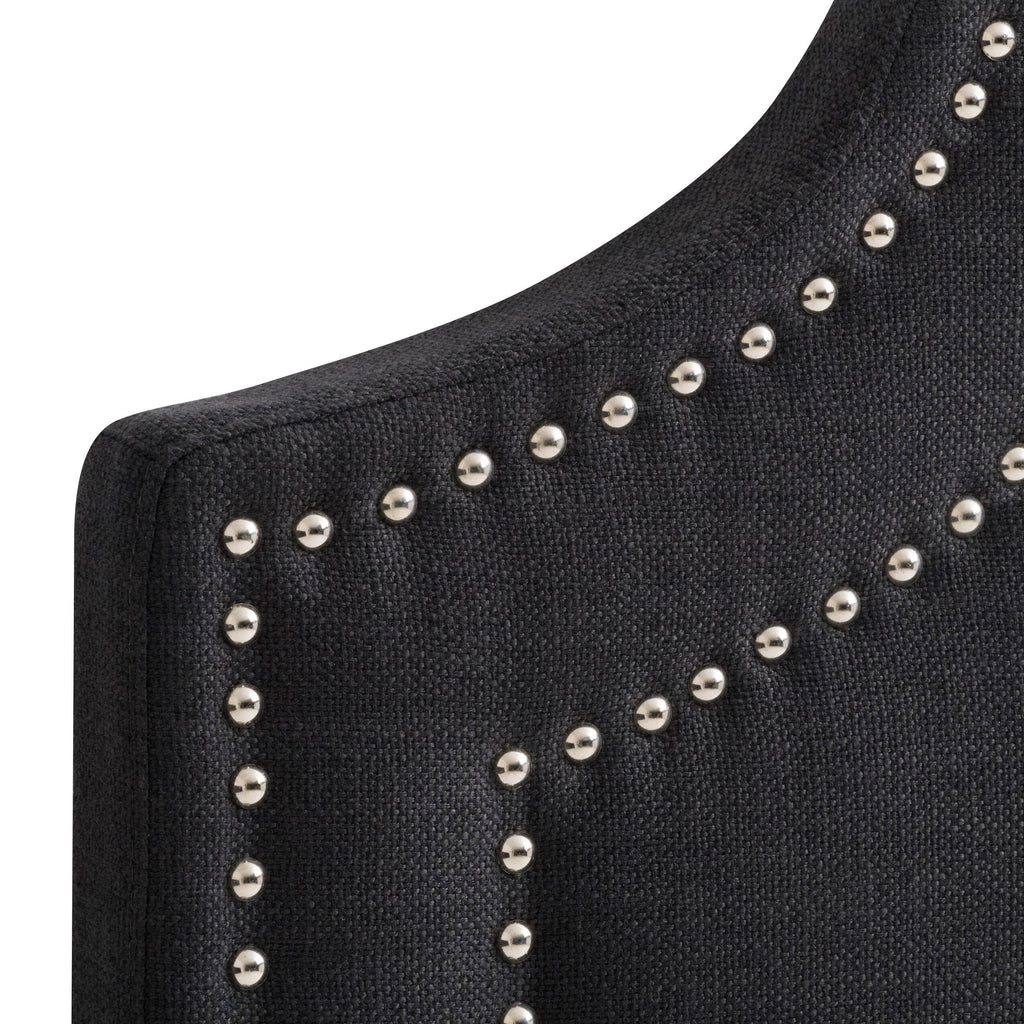 Navy Blue Button Tufted Headboard J867