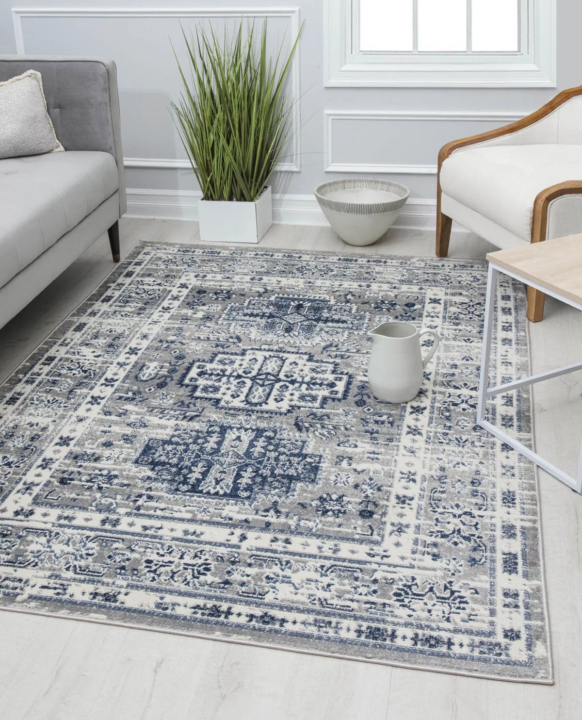 Vintage Transitional Area Rug, 5'3"x7' R1590