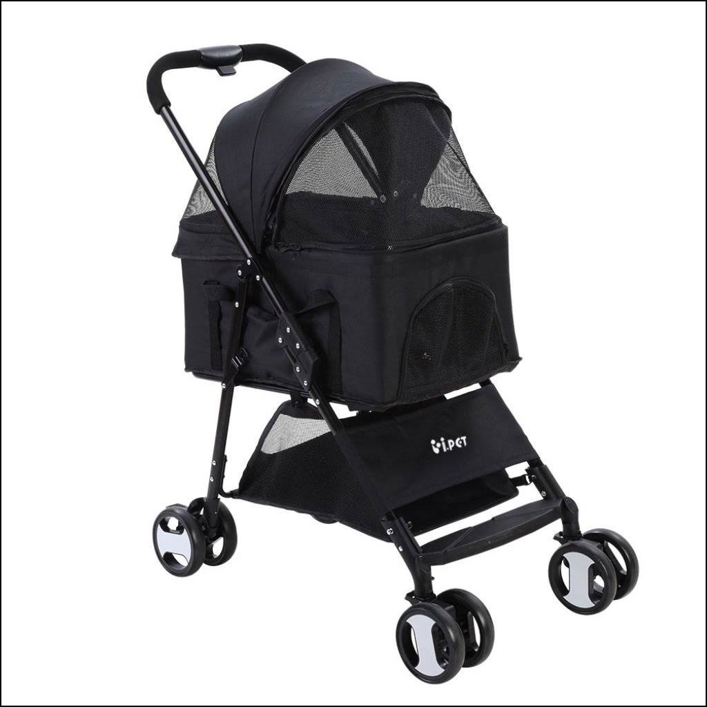 Black 3 in 1 Foldable Pet Stroller L2502