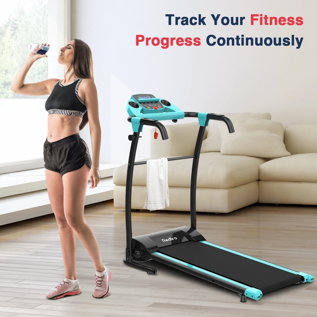 Portable Folding Treadmill Incline Electric Walking Running Machine U84441