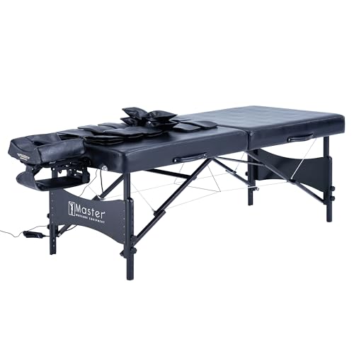 30" Black Portable Massage Table with Airbags H92341