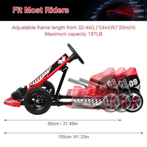 16 MPH 350W Motor Battery Powered Electric Drift Go Kart V7228