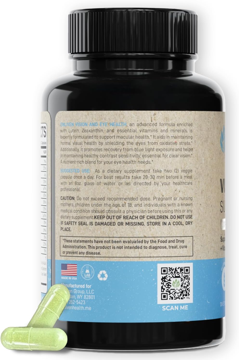 60 Capsules Lutein and Zeaxanthin Supplement E314