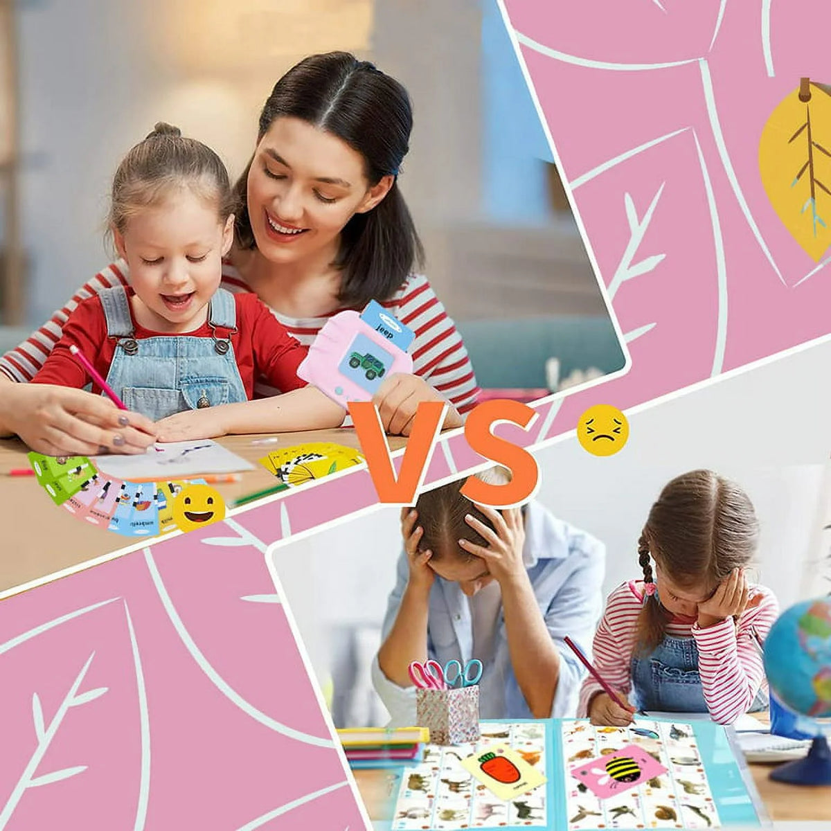 Pink Talking Flash Cards Toddler Toys P878