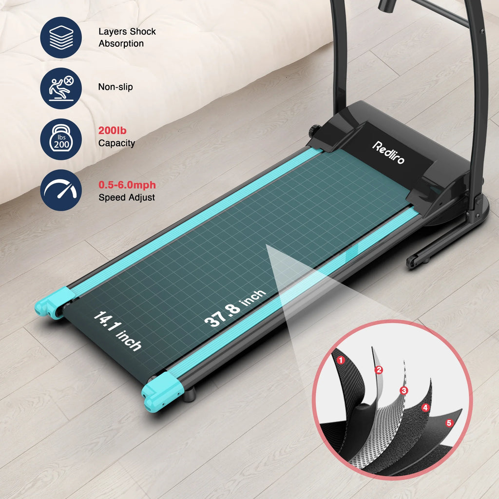 Portable Folding Treadmill Incline Electric Walking Running Machine U84441