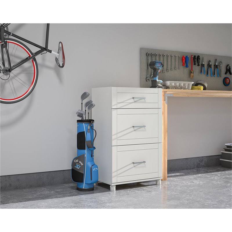 3 Drawer White Base Cabinet B56839