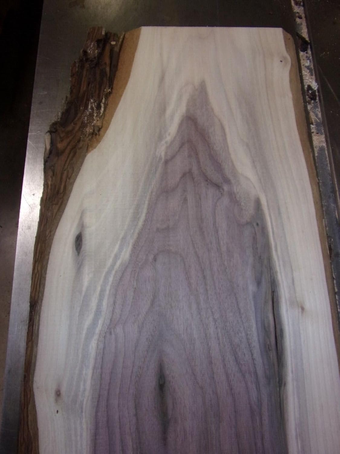 Rustic Walnut Slab Lumber Wood Live Edge Bark 7/8" Thick Unfinished Woodworking Material Untreated G2664