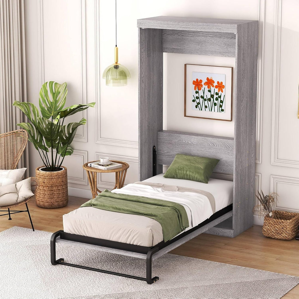 Twin Wooden Murphy Bed O16278