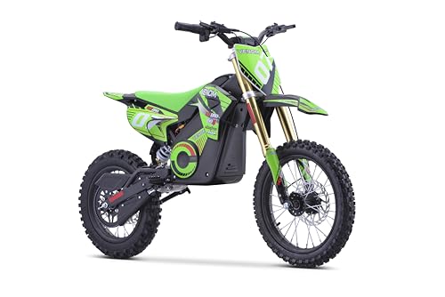 1600W Electric Dirt Bike 48V Lithium Battery Green I597188