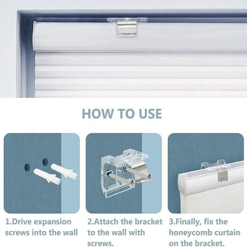 Cordless Shade Bracket with Metal Clip for 1" PVC Cordless Honeycomb Shades L357171