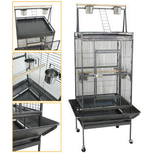 68x22 inch Bird Cage with Stand Metal Wheel G8257