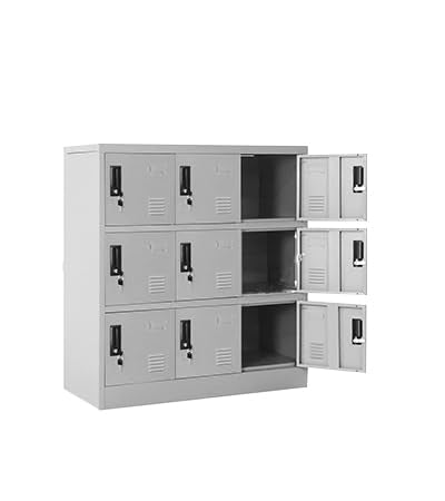 Black 6 Door Steel Lockers Z8894