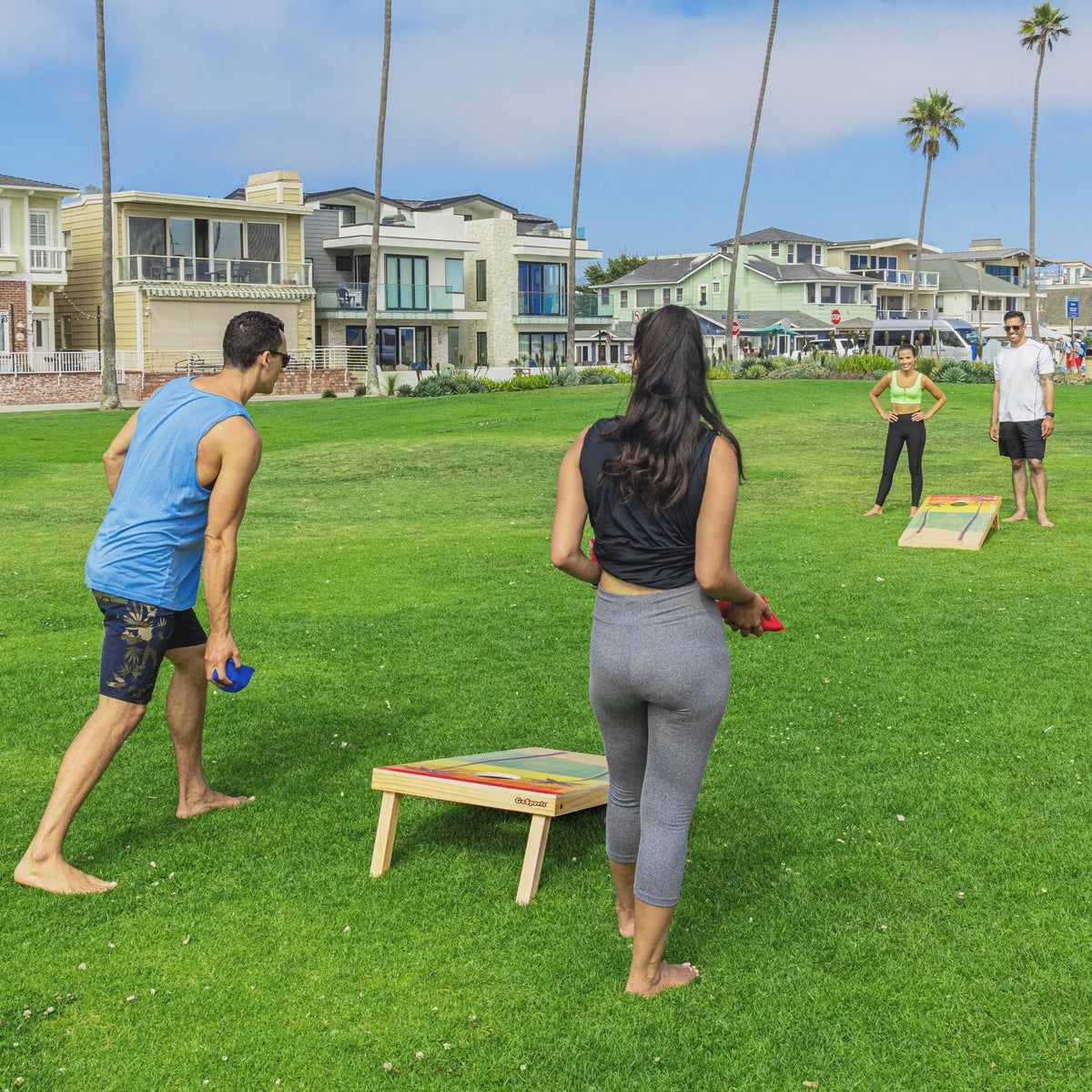 4'x2' Wood Cornhole Set E472537