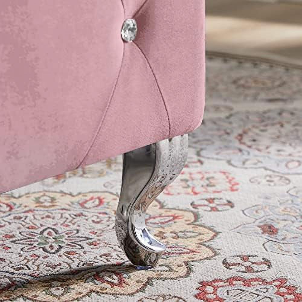 Velvet Ottoman Bench with Safety Hinge K709