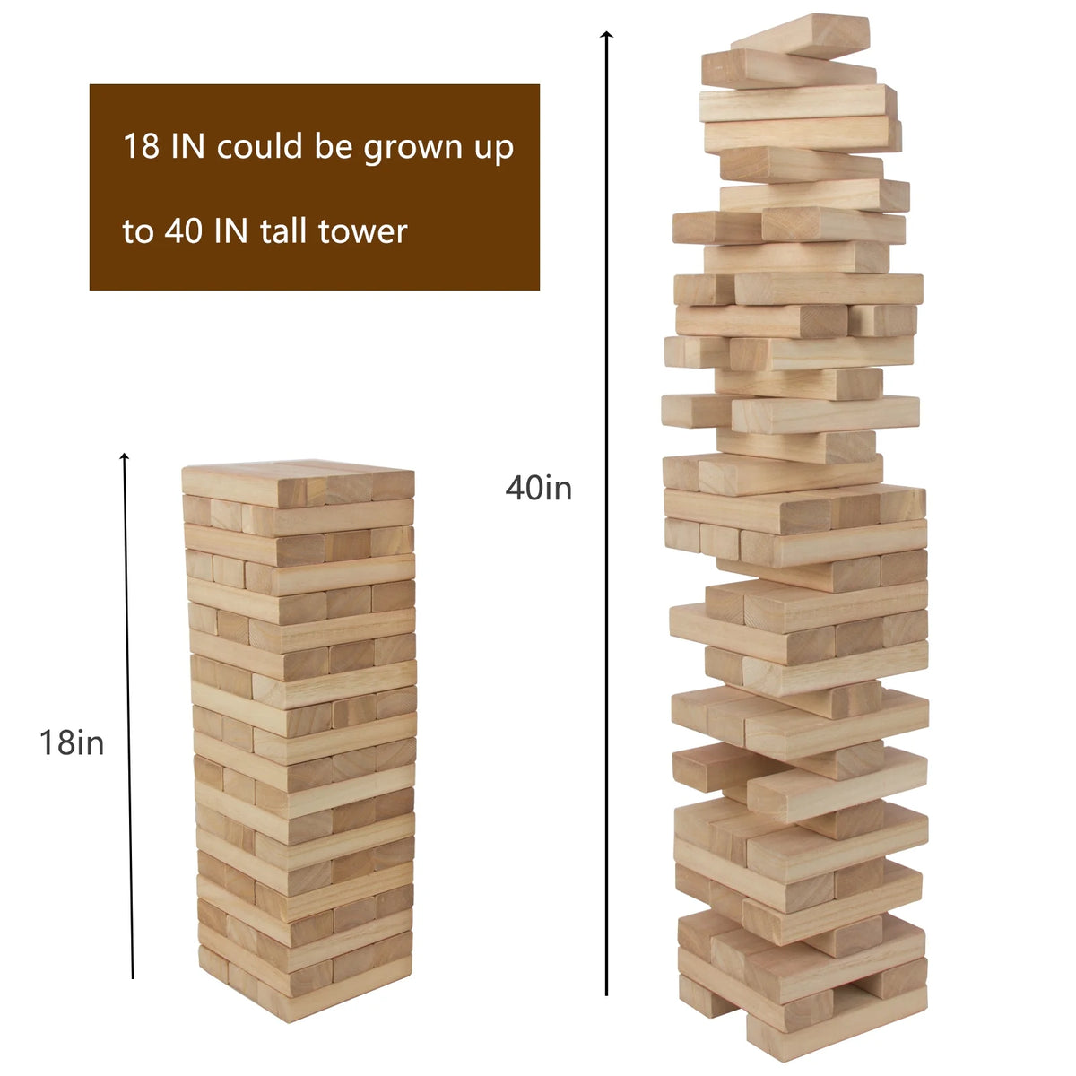 Large Wood Stacking Blocks Tumbling Timber Toy Q1546