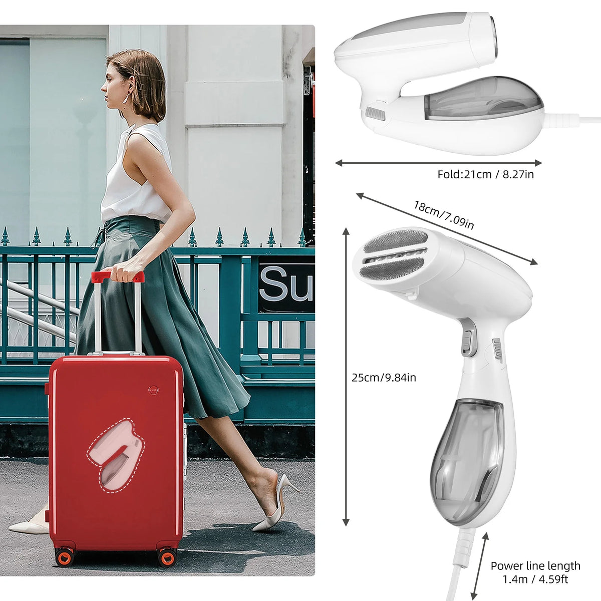 Foldable Handheld Clothing Steamer 1300W D649799