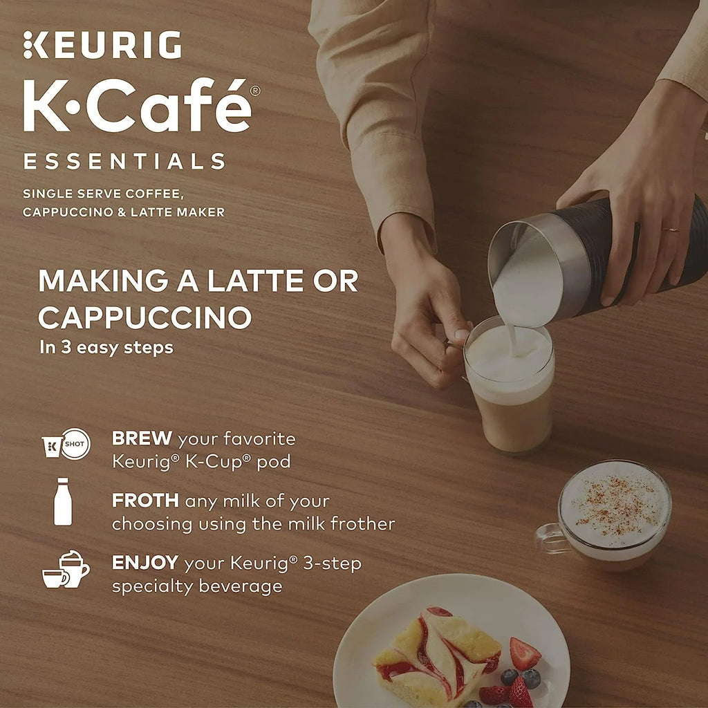 Black Single Serve Coffee Latte and Cappuccino Maker K6652