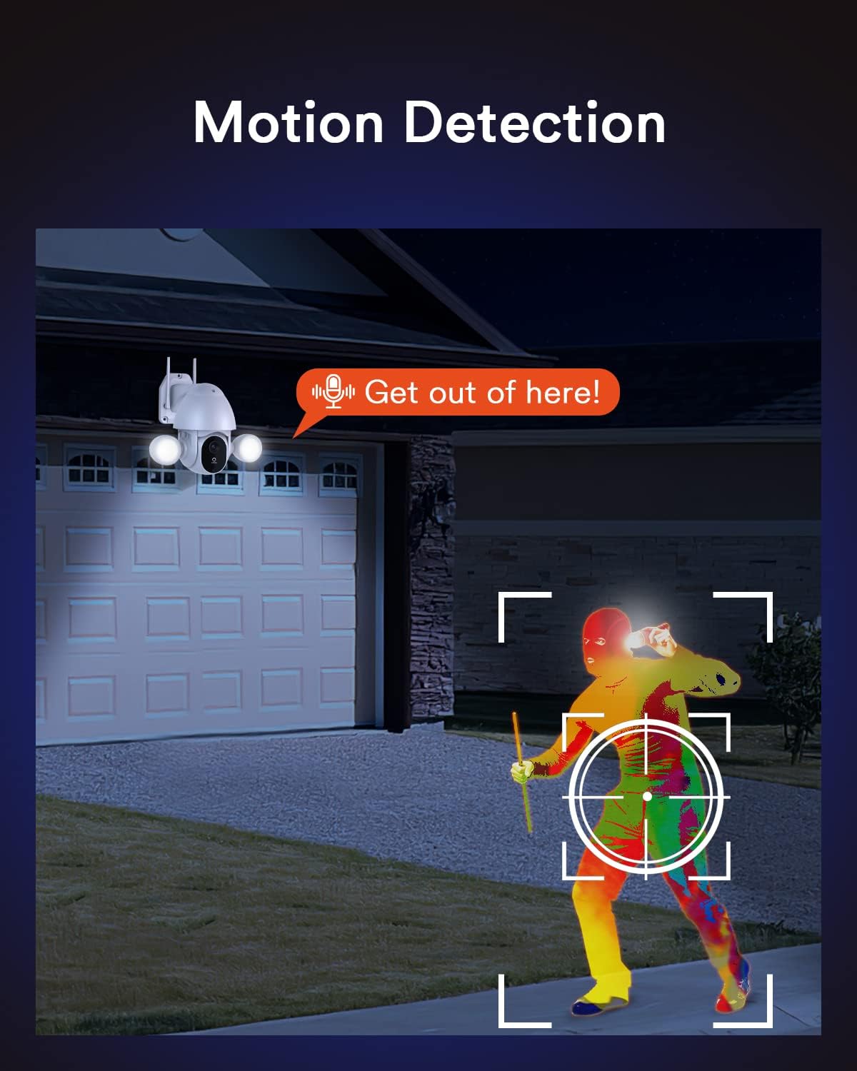 2K Security Camera Outdoor 3MP Color Night Vision Wireless Wi-Fi F96617