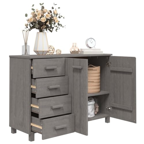 Light Gray Solid Wood Pine Sideboard V732