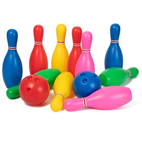 Kids Toy Bowling Set with 10 Pins & 2 Balls X97308