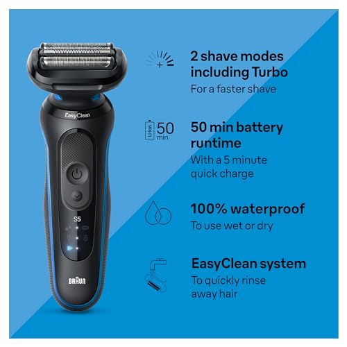 Blue Electric Foil Shaver with Precision Trimmer H62317