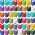 64 Pack Self Adherent Cohesive Wrap Bandages 2 Inch x 5 Yard Breathable Athletic Tape W70919