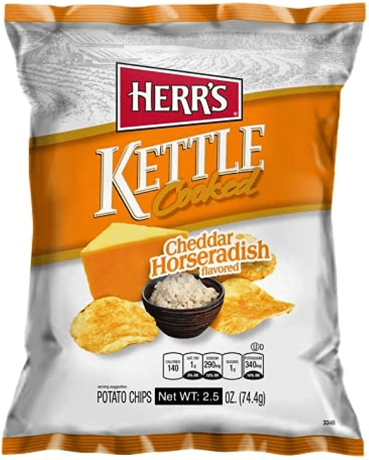 Cheddar Horseradish Kettle Cooked Potato Chips, 24-Pack 2.5 oz. Bags C49068