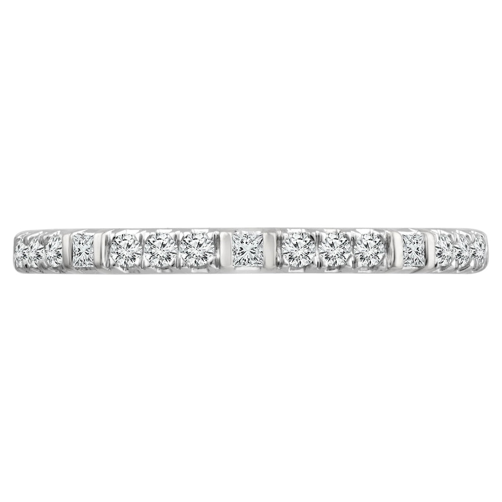 10K White Gold Diamond Stackable Band Y3248