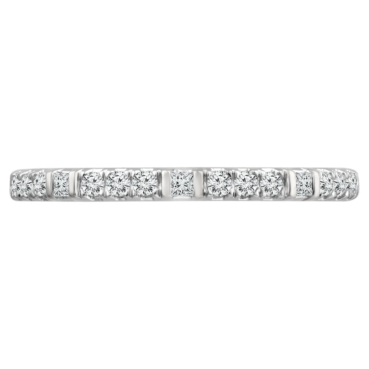 10K White Gold Diamond Stackable Band Y3248